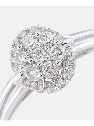 Diamant L'éternel Cluster-Ring aus 375 Weißgold mit 0.3 Karat Diamant
