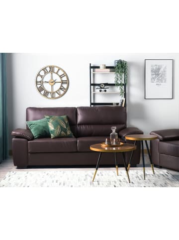 Beliani 3-Sitzer Sofa VOGAR in Braun/Schwarz - (W) 195 x (H) 90 x (L) 74 cm