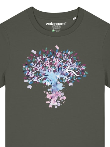 wat? Apparel T-Shirt Tree of life in Khaki