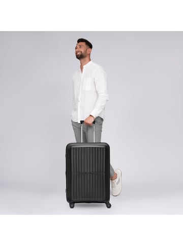 Pactastic Collection 01 4 Rollen Trolley M 67 cm mit Dehnfalte in black-metallic