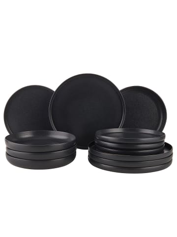 Butlers Geschirr-Set CASA NOVA 12-teilig in Schwarz