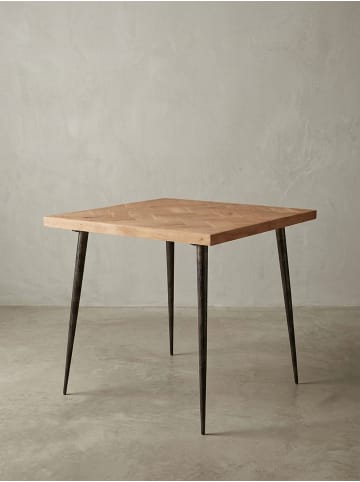 KADIMA DESIGN Esszimmertisch 80x76x80 cm Massivholz / Metall Industrial,