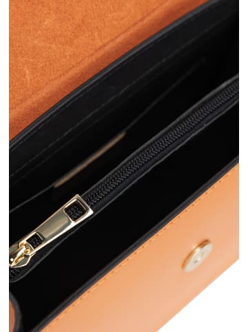 faina Schultertasche Aus Leder in Orange