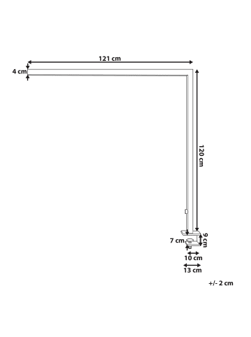 Beliani Büroleuchten VOLANS in Schwarz - (W) 121 x (H) 120 x (L) 4 cm