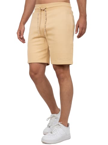 Reichstadt Herren Regular Fit Shorts Marken-Stick in Beige