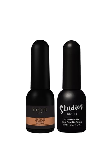 Didier Lab Nagellack SET Rubber Base + Top Super Shiny in natural