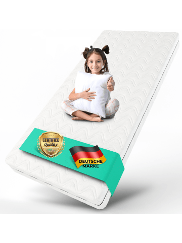 ALAVYA HOME Kindermatratze 80 x 160 cm COZY Weiß - ohne Spannbettlaken