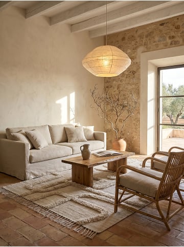 KADIMA DESIGN Teppich Hoch-Tief Struktur Modern Abstrakt Natur, Schlafzimmer in Natur-Beige