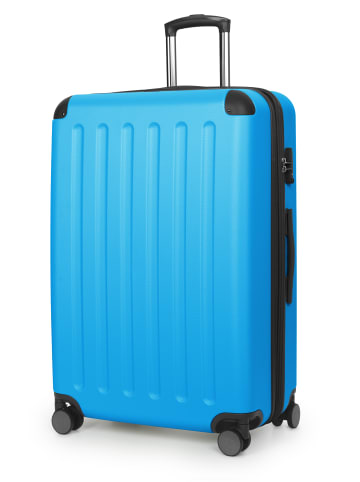 Hauptstadtkoffer Spree - Großer Koffer erweiterbar XL Trolley Aufgabegepäck, TSA, in Hellblau