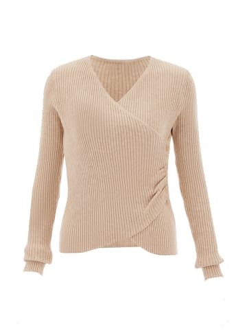 NAEMI Damen Strickpullover in Beige
