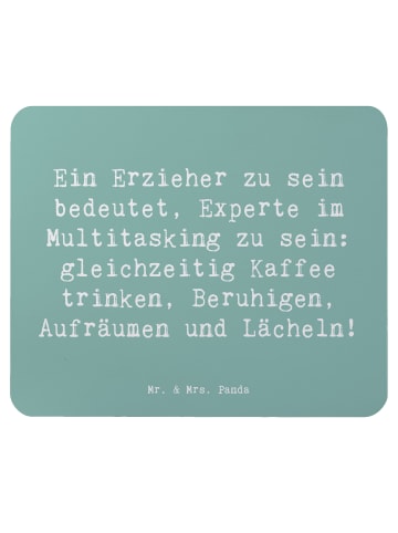 Mr. & Mrs. Panda Mauspad Spruch Multitasking Erzieher mit Spruch in Meeresbrise