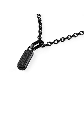 Philipp Plein Halskette GOTHIC TAG in schwarz