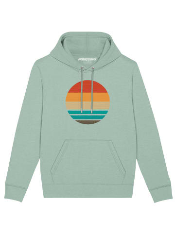 wat? Apparel Sweatshirt Retro sunset ocean in Aloe