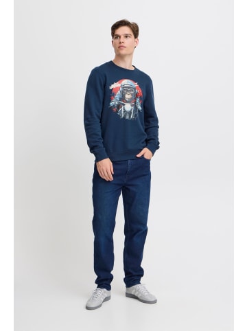 BLEND Sweatshirt BHSweatshirt 20717756 lässiges Sweatshirt mit Print in Blau