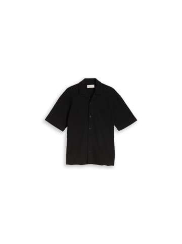 TOM TAILOR Denim Halbarmhemd in deep black
