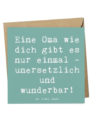 Mr. & Mrs. Panda Glückwunschkarte Spruch Einzigartige Oma mit Sp... in Meeresbrise