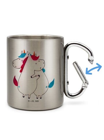 Mr. & Mrs. Panda Kaffeebecher Einhörner Umarmen ohne Spruch in Silber