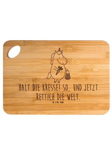 Mr. & Mrs. Panda Frühstücksbrettchen Einhorn Gemüse mit Spruch in Braun