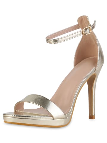 VAN HILL High Heels Andrea in Gold