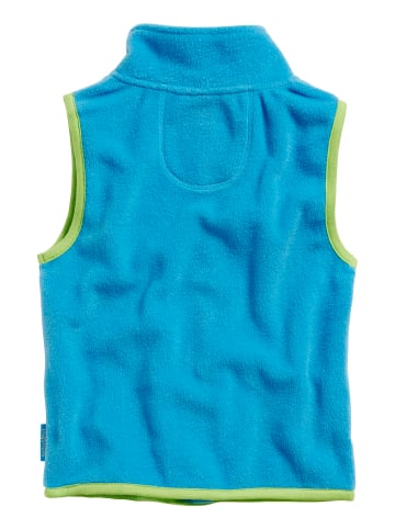 Playshoes Fleece-Weste farbig abgesetzt in Aquablau