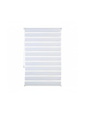relaxdays 3 x Doppelrollo Klemmfix in Weiß - (B)86 x (H)156cm