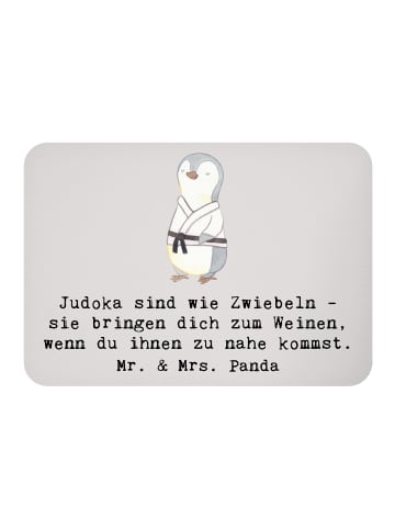 Mr. & Mrs. Panda Magnet Judo Zwiebel mit Spruch in Grau Pastell