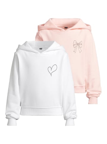Urban Classics Kapuzenpullover in white+pink