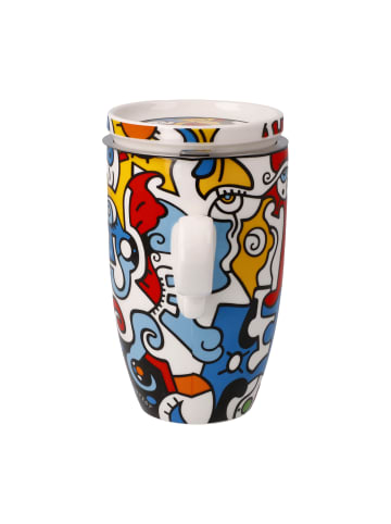 Goebel Teetasse mit Deckel und Sieb " Billy the Artist - Evolution of Love I " in Bunt