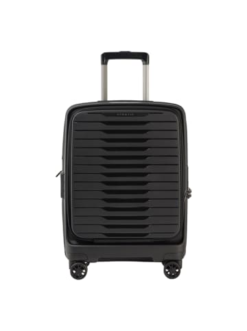 Stratic Novium 4 Rollen Kabinentrolley S 55 cm Laptopfach mit Dehnfalte black