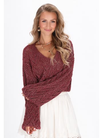 IZIA Sweater in burgundy