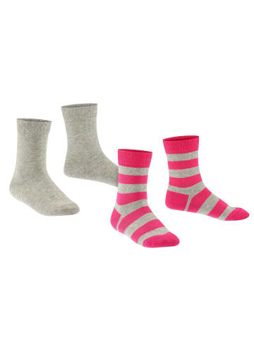 Falke Socken 2er Pack in Grau/Pink