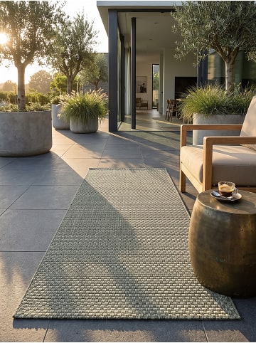 KADIMA DESIGN Läufer Uni flachgewebt pflegeleicht Wohnzimmer Flur Esszimmer Wohnraum in Grün