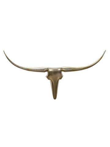 KADIMA DESIGN Wanddekoration Geweih Bull L 125 cm Aluminium golden in Gold
