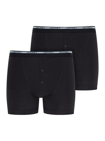 Jockey Boxershorts Modern Classic Y-Front 2 Stück in Schwarz