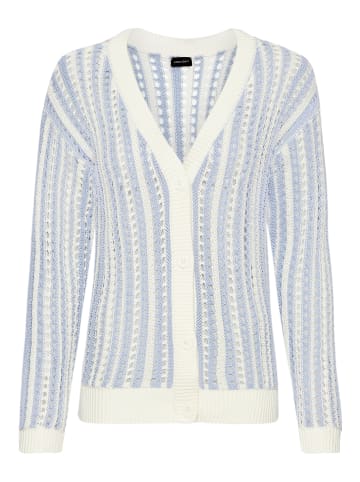 Laura Scott Strickjacke in hellblau-offwhite