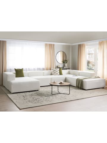 Beliani 5-tlg Modulsofa ARDAL in Weiß/Schwarz