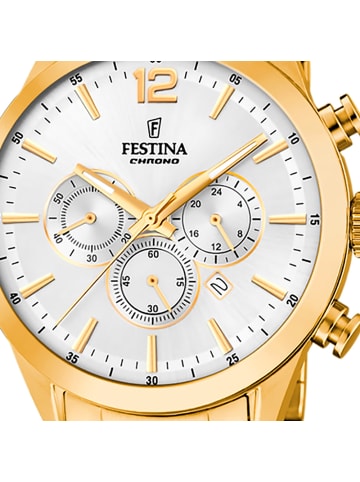 Festina Analog-Armbanduhr Festina Timeless Chronograph gold groß (ca. 44mm)