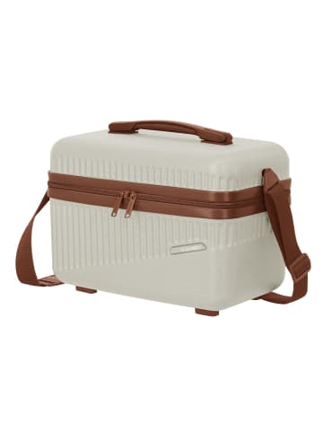travelite Bali Beautycase 36 cm in weiss-cognac