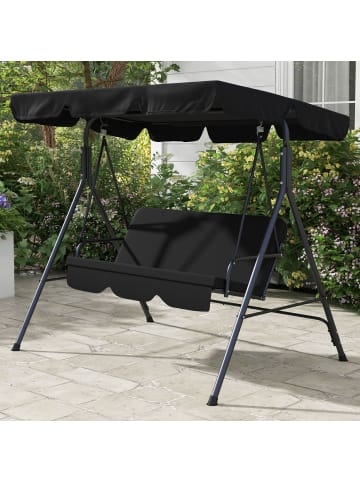 Outsunny Hollywoodschaukel in Schwarz 172L x 110B x 153H cm