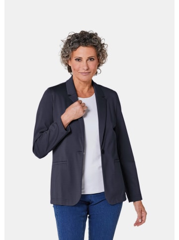 GOLDNER Kurzgröße:  Leichtblazer Blazer mit Reverskragen, Paspeltaschen in marine