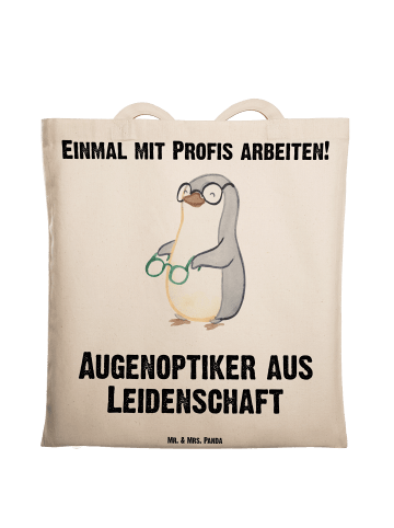 Mr. & Mrs. Panda Shopper Augenoptiker Leidenschaft mit Spruch in Creme