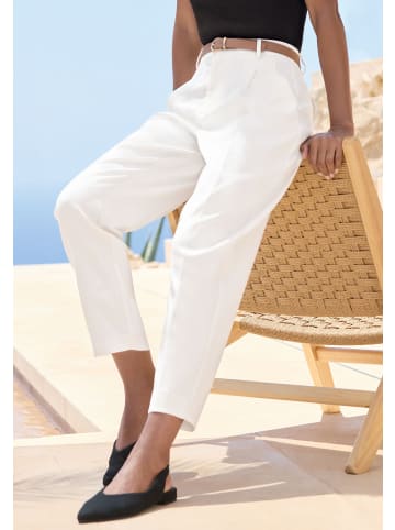 LASCANA Bundfaltenhose in creme