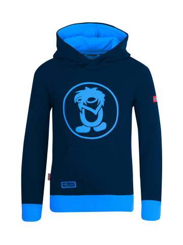 Trollkids Hoodie Pullover mit Kapuze "Troll" in Marineblau / Mittelblau