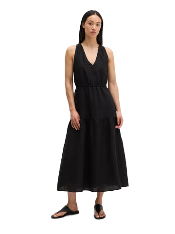 Marc O'Polo Leinen-Stufenkleid regular in Schwarz