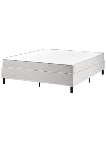 Beliani 3-tlg Boxspring Bett COUNTESS in Grau/Braun