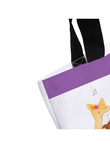 Mr. & Mrs. Panda Shopper Tasche Waldtiere Aloha mit Spruch in Weiß