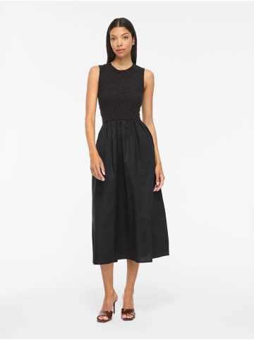 Vila O-Neck S/L Midi Dress in Black Beauty