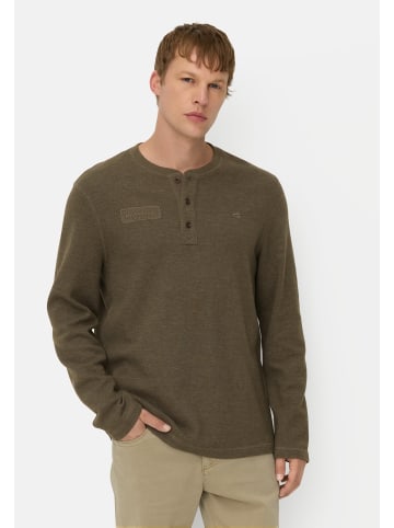Camel Active Henley-Shirt aus Organic Cotton in Olivgrün