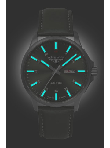 Bauhaus Aviation Herren-Fliegeruhr Automatik DayDate Grün
