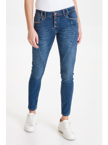 PULZ Jeans Röhrenjeans in blau